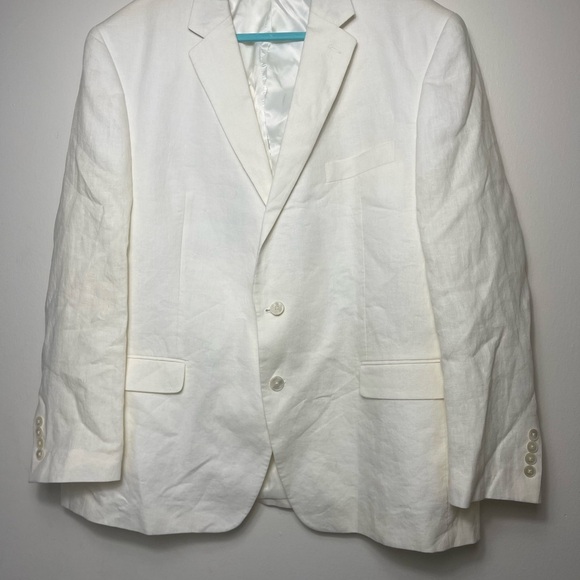Lauren Ralph Lauren 100% Linen Men's Blazer set Beige Sz 46R Coastal Prep - Picture 2 of 9
